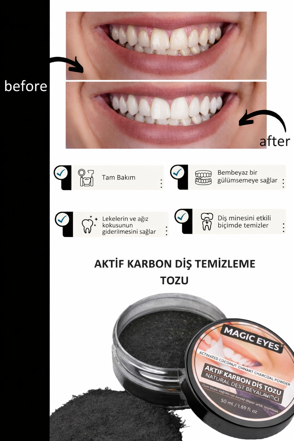 Diş Beyazlatıcı ve Temizleme Tozu